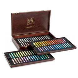 Caran d'Ache Neopastel Oil Crayons, Wooden Box Set of 96 Colors (7400.996)
