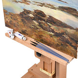 MEEDEN Extra Large Art Easel, Artist Painting Easel, Solid Beech Wood Easel, Heavy Duty Floor Easel, Studio Easel for Adults, Holds Canvas Art up to 71"