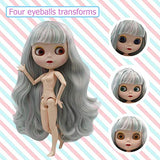 1/6 BJD Doll is Similar to Neo Blythe, 4-Color Changing Eyes Matte Face and Ball Jointed Body Dolls, 12 Inch Customized Dolls Can Changed Makeup and Dress DIY, Doll Sold Exclude Clothes (SNO.49)