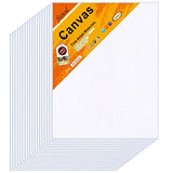 Canvas Boards 8x10 Inches Set of 18, Canvas Panels Value Pack for Oil & Acrylic Painting, 100% Cotton