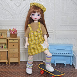 SISON BENNE BJD Doll 1/6 SD Ball Jointed 11.8 Inch Dolls DIY Toys with Full Set Clothes Shoes Wig Makeup, Children's Day Gift for Girls (22#)