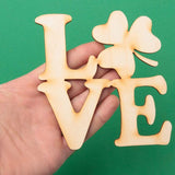 Factory Direct Craft Pack of 24 Unfinished Wood Shamrock Love Cutouts Blank Wooden Wedding Craft Shapes to Make Wedding Favors, Christmas Ornaments, Gift Tags and DIY Craft Projects