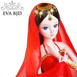 India Girl 1/3 BJD Doll SD Dolls Full Set 22" 56cm 19 Jointed Dolls Indian Dancer Beauty Toy Figure Gift
