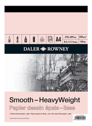 Daler Rowney Heavyweight Cartridge Pad 220gm A4 25s (Pad) by Daler Rowney