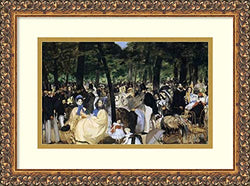 Framed Wall Art Print Music in The Tuileries Gardens 1862 by Edouard Manet 17.62 x 13.12