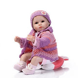 Minidiva Reborn Baby Dolls RB082, 100% Handmade 15.7" 40cm Realistic Baby Dolls Soft Vinyl Silicone Lifelike Newborn Doll Girls Kids Gifts / Toys, EN71 CERT