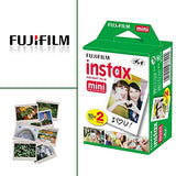 Fujifilm Instax Mini 11 Instant Camera - Blush Pink (16654774) + 2X Fujifilm Instax Mini Twin Pack Instant Film (40 Sheets) + Protective Case + Photo Album Instax Mini 11 Accessory Gift Bundle