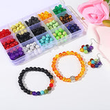 Beads for Jewelry Making Bulk,Crystal Beads Bracelet Making kit Mixed 300pcs Healing Bead Rock Loose Nature Stone Gemstone for DIY Bracelet Necklace Essential Oil