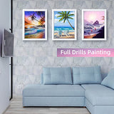 WHATWEARS 6 Pack Diamond Painting Kit 5D Sunset Beach Diamond Art Painting for Adults Kids Beginner DIY Landscape Paint with Diamonds Gem Art Full Round Drill Crafts Gift Home Wall Decor 11.8 x 15.7"