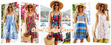 Women Summer V-Neck Sleeveless Floral Sundress with Pockets