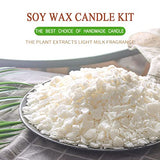Candle Making Supplies, Soy Wax Candle Kit Including 2.5lb/1.3L Candle Pouring Pot, 12.4oz Soy Wax for Candle Making, Candle Wicks, Candle Wicks Sticker, Candle Wicks Holder, Candle Tins and Spoon