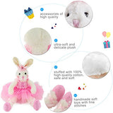 WEWILL Ballerina Bunny Stuffed Animal Adorable Soft Plush Toys Rabbit Doll, Girls Gift, 15-Inch