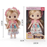 1/12 BJD Doll Girls 3D Big Eyes Colorful Figure Action Toys Pocket Joint Doll(C)