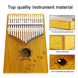 INITER 17 Key Kalimba Mbira Sanza Thumb Piano Solid Finger Piano With Tune Hammer Sandalwood