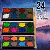 U.S. Art Supply 82 Piece Deluxe Art Creativity Set Bundle with 20 Piece Artist Drawing, Sketching Paper Pack and 12 Color Premium 12ml Acrylic Paint Tube Set