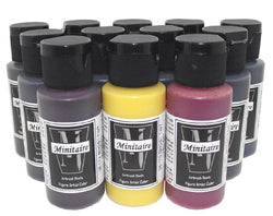 Badger Air-Brush Minitaire 12-Color Ghost Tint transparent Acrylic Paint Set