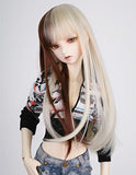 (22-24cm) 1/3 BJD Doll SD Fur Wig Dollfie / Mixed Colors / Long Straight Hair / FA50