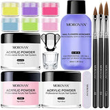 Morovan Acrylic Nail Kit Acrylic Powder with Professional Liquid Monomer For Nail Extension Acrylic Nail Brush Nail Art Starter Kit