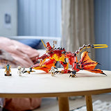 LEGO NINJAGO Legacy Fire Dragon Attack 71753 Ninja Playset Building Kit, Featuring a Flying Dragon Toy; New 2021 (563 Pieces)