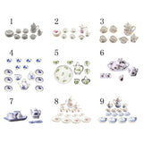 MagiDeal 17pcs Porcelain Miniature Coffee Tea Cups Saucers Set Doll House Accessories