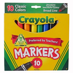 Crayola 10ct Classic Broad Line Markers Case of 24 packs