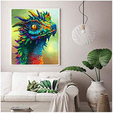 5D DIY Diamond Painting Kits Full Drill Rhinestone Diamond Pictures for Home Wall Decor-Canvas 13.7"X 17.7" (Dinosaur)