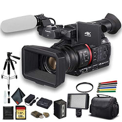 Panasonic AG-CX350 4K Camcorder (AG-CX350) W/Padded Case, 128 GB Memory Card, Heavy Duty Tripod, Wire Straps, LED Light, and More?