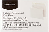 AmazonBasics A9 Invitation Envelope, Peel & Seal, White, 100-Pack (5-3/4 x 8-3/4 inches)