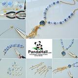 Pandahall Elite 5PCS Mixed Dyed Plated Natural Druzy Agate Pendents Flat Round Links Charms for