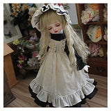通用 Doll Clothes Black Color Court Dress BJD Dress + Hair Band for 1/6 1/4 1/3 BJD SD Doll Blyth Doll Accessories BJD Dress