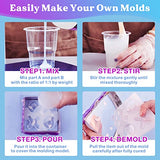 LET'S RESIN Silicone Mold Making Kit Liquid Silicone Rubber Non-Toxic Translucent Clear Mold Making Silicone-Mixing Ratio 1:1-Molding Silicone for Resin Molds,Silicone Molds DIY Manual Making(20.46oz)