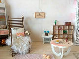 Dollhouse Miniature Wooden Frame with Hanger, BJD Doll Diorama Interior Wall Art