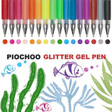 Glitter Gel Pens 32 Fine Point Glitter Markers,Colored Pens for Adult Coloring Books Bullet Journals Scrapbook Planner,Writing Note Taking Coloring Drawing Doodling
