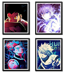 Anime Hunter x Hunter Canvas Wall Art Print Poster for Home Decor,8 x 10 Inches,Unframed,Set of 4 Pieces
