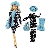 Doll Clothes, 5 Outfits Winter Dresses Pants Bag Hat for 11.5 inches Dolls Accessories Random Style