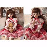 1/3 Girl Dolls with BJD Clothes Wigs Shoes Makeup 100% Handmade Beauty Toys Jointed SD Dolls with All Outfit Princess DIY Dressup Toys