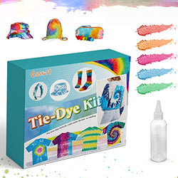 Tie Dye Kit Fabric Textile - ESSORT 5 Colors Dying Set DIY Permanent Paint for Clothes Shirt Dress Family Friends Party Groups Activities
