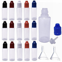 (30 Pack, 20ml) LDPE Dropper Bottle Funnel Eliquid Applicator Squeeze Dropping Bottle with Thin Tip