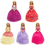 SOTOGO 55 Pieces Doll Clothes and Accessories for 11.5 Inch Girl Doll Include 15 Sets Fashion Handmade Doll Dresses Wedding Dresses Evening Dresses Party Gowns Outfit and 40 Pieces Doll Accessories