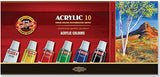 KOH-I-NOOR 016270300000 16 ml Set of Acrylic Colour Paint (Pack of 10)