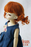 JD294 6-7inch 16-18CM Pigtail Baby Curly Mohair Doll Wigs 1/6 YOSD BJD Accessories (Carrot)