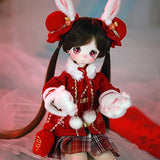 Labstandard 1/4 BJD Doll, Chinese Year of The Rabbit 16 Inch Ball Jointed Doll Full Set Outfits Shoes Kawaii, Gift for Girls Kids Children
