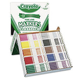 Non-Washable Classpack Markers, Fine Point, Ten Assorted Colors, 200/Box, Sold as 200 Each
