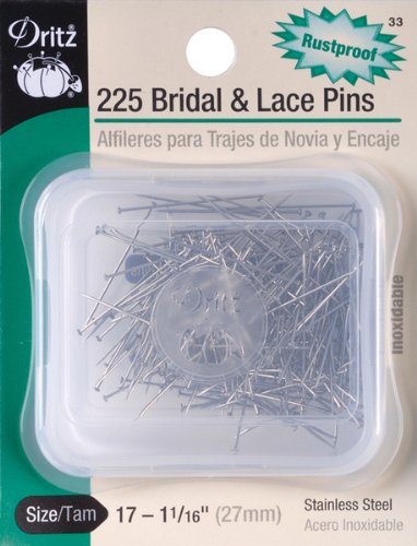 Bridal & Lace Pins-Size 17 225/Pkg