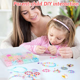 Bracelet & Necklace Jewelry Making Kit - Cooyokit 400 pcs Beads Making kit with Colorful Beads, DIY Jewelry kit with Gift Box; Best Gift for Girls for Christmas, Birthday.