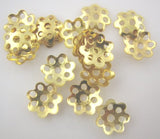 1,000PC Gold Plated Bead End Caps 8mm Bead Caps Beading Supplies