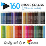 160 Colored Pencils Set by Zenacolor - Colored Pencils for Adults and for Kids - Color Pencils For Artists With Cardboard Case - Professional Coloring Pencils for Adult Coloring Book