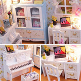 WADILE DIY Miniature Dollhouse Kit, DIY House Kit with Dust Proof and Music Movement, Best Gift for Adults and Teens Over 14 Years Old