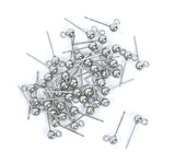 ALL in ONE 100pcs Wholesale Stainless Steel Earring Hooks Findings for DIY Jewelry Making (4mm