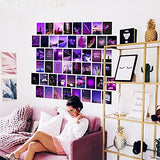 KOSKIMER Wall Collage Kit for Teens – 50 pcs Aesthetic Photo Collage – Vibrant Purple Collage Wall Kit Aesthetic – Premium Quality Paper – Superb Wall Collage Aesthetic – Dorm Room Decor